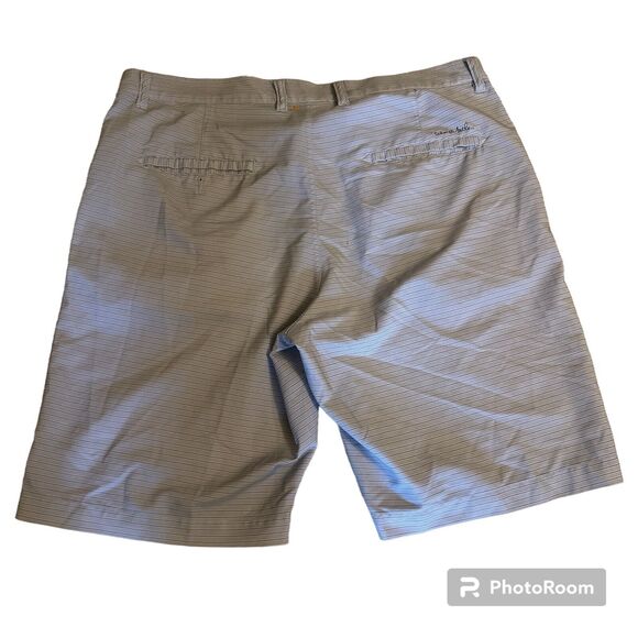 Travis Mathew Golf Shorts Mens 36 Blue Micro Stripe Active Stretch - Picture 2 of 5